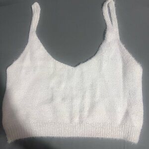 White Knit Women's Top